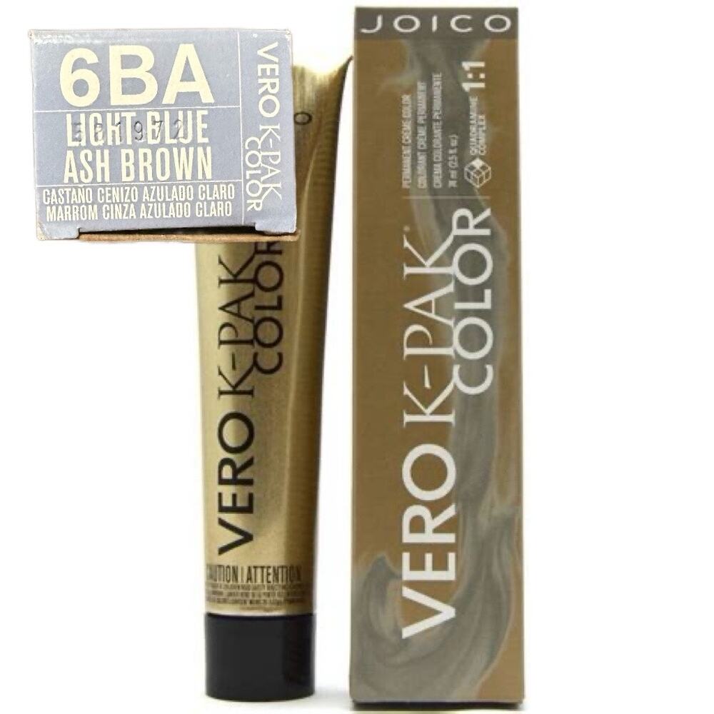 Joico Vero K PAK Permanent Creme Hair Color 6BA Light Blue Ash Brown